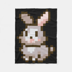 Funny Cute Pixelated Easter Video Game Easter Bunn Fleece Blanket
