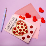 Funny Cute Pizza Heart Valentine's Day Greeting Holiday Card<br><div class="desc">This funny and cute Valentine's Day card is a light and sweet way to show someone love on this special holiday. It features the phrase, "Every pizza me loves every pizza you, " with a hand-drawn heart-shaped pizza and pepperoni slices on top of a simple blush pink background. You can...</div>
