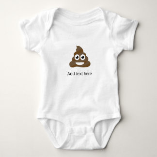 Funny Cute Poop Emoji Baby Bodysuit