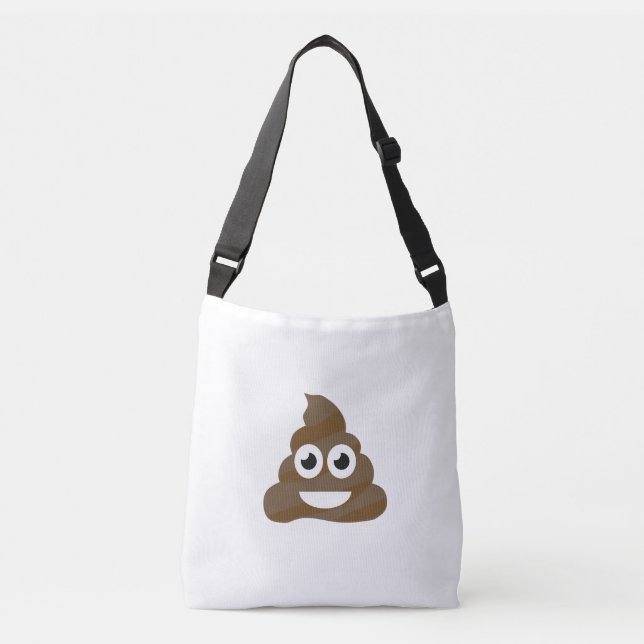 Funny Cute Poop Emoji Crossbody Bag (Front)
