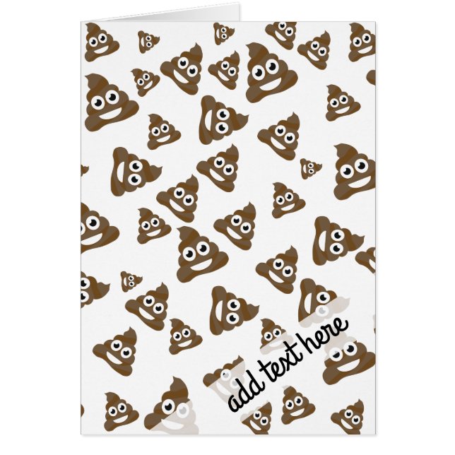 Funny Cute Poop Emoji Pattern (Front)