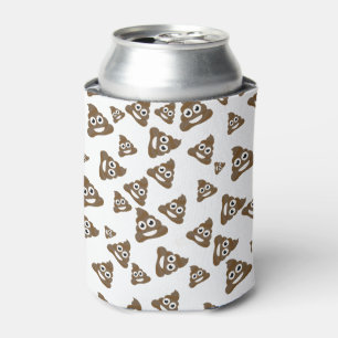 Funny Cute Poop Emoji Pattern Can Cooler