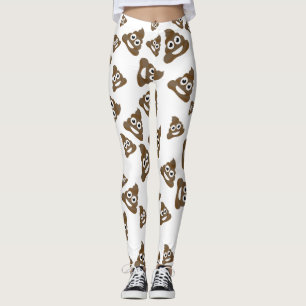 Funny Cute Poop Emoji Pattern Leggings