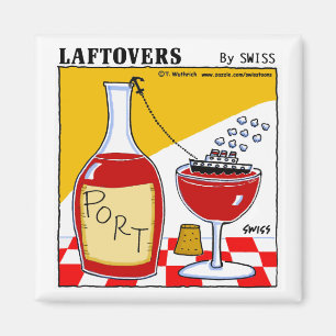 Funny Cute Port Wine Cartoon Tasting Party Favor Magnet