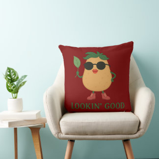 Funny Cute Potato Throw Pillow