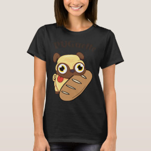 Funny Cute Pug Baguette Classic T-Shirt 124