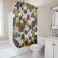 Funny Cute Pug Bulldog Pattern