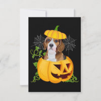 Funny Cute Pumpkin Halloween Beagle Witch Pumpkin
