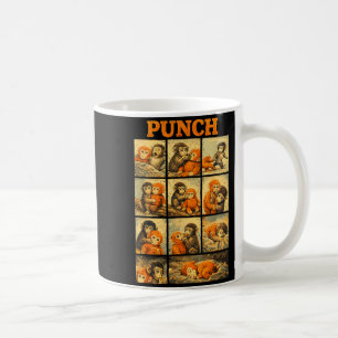 Funny cute punch monkey macaque meme japanese coffee mug