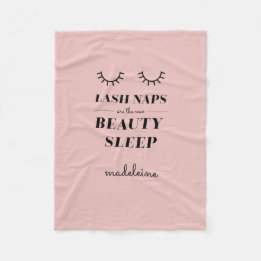 Funny Cute Quote Lash Nap Blanket Baby Pink