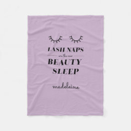 Funny Cute Quote Lash Nap Blanket Lavender