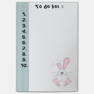 Funny cute rabbit " To do list" Post-it Notes