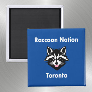 Funny Cute Raccoon Nation Toronto Dark Color Magnet