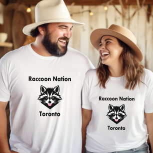 Funny Cute Raccoon Nation Toronto Light-Color T-Shirt