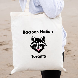 Funny Cute Raccoon Nation Toronto Light-Color Tote Bag