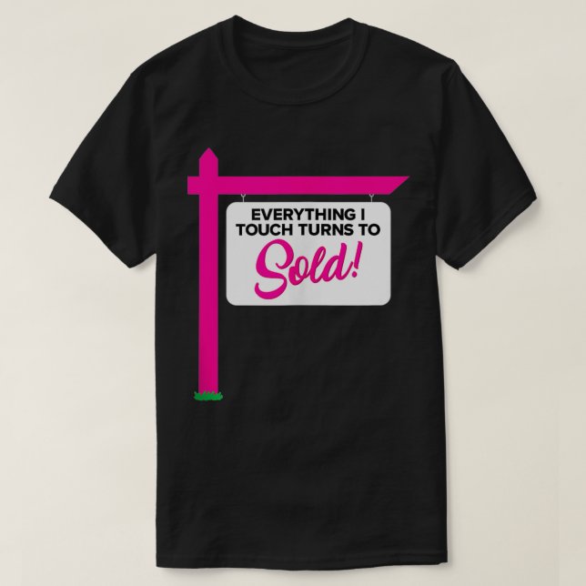 Funny Cute Real Estate Agent  T-Shirt (Design Front)