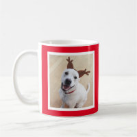 Funny Cute Reindeer Puppy Dog Red Christmas