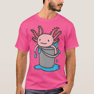 Funny Cute Relaxing Axolotl In A Bucket Mexican Sa T-Shirt
