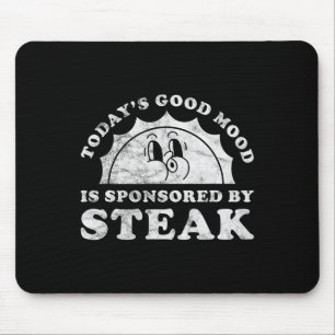 Funny Cute Retro Vintage Steak Or Meat Bbq Barbecu Mouse Mat