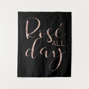 Funny Cute Rose All Day Wine Lover Gift Tapestry