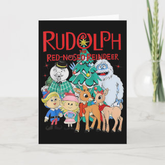 Funny Cute Rudolph The Red Nosed Reindeer Christma Card