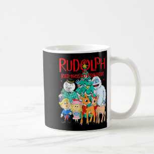 Funny Cute Rudolph The Red Nosed Reindeer Christma Coffee Mug