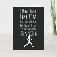 Funny Cute Running Cards Runner Exercise For Her