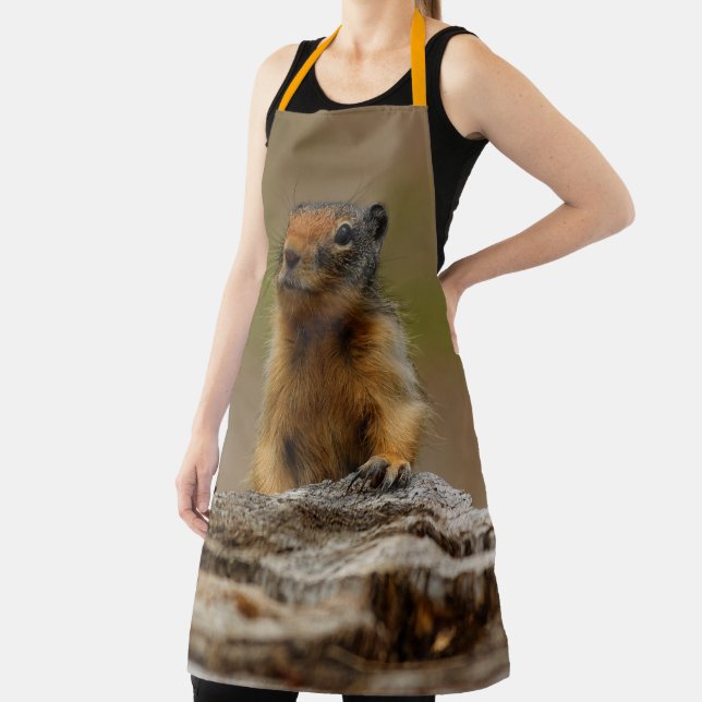 Funny Cute Saucy Columbian Ground Squirrel Apron (Insitu)