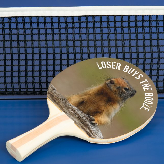 Funny Cute Saucy Columbian Ground Squirrel Ping Pong Paddle (Insitu)