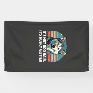 Funny & Cute Siberian Husky Dog Glitter Classic T- Banner