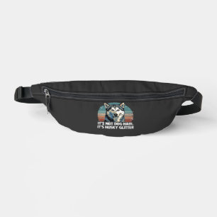 Funny & Cute Siberian Husky Dog Glitter Classic T- Bum Bags