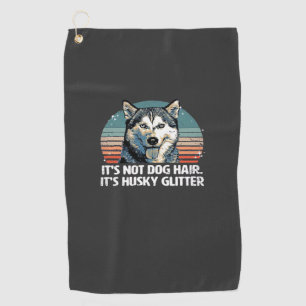 Funny & Cute Siberian Husky Dog Glitter Classic T- Golf Towel