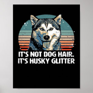 Funny & Cute Siberian Husky Dog Glitter Classic T- Poster
