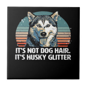 Funny & Cute Siberian Husky Dog Glitter Classic T- Tile