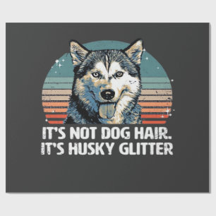 Funny & Cute Siberian Husky Dog Glitter Classic T- Wrapping Paper