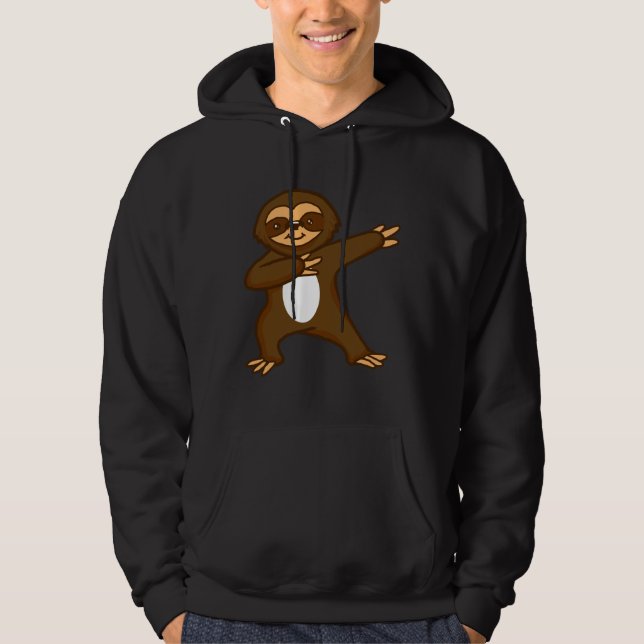 Funny Cute Sloth Dabbing Apparel Hoodie (Front)