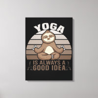 Funny cute sloth doing yoga. funny yoga poses
