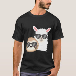 Funny Cute Sloth Llama Alpaca Animal T-Shirt