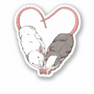 Funny Cute Small Rodent Pet Happy Heart Love Rat L