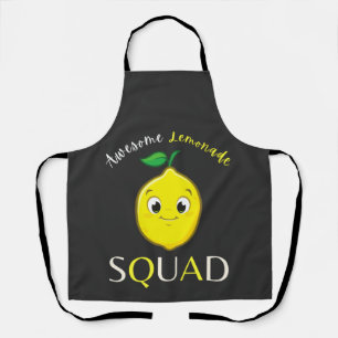Funny Cute Smiling Lemon Awesome Lemonade Squad  Apron
