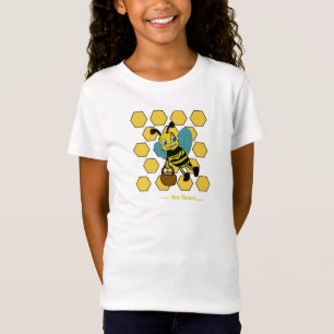 Funny cute smiling watercolor bee T-Shirt