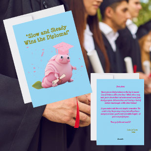 Funny Cute Snail Graduation Greeting Card