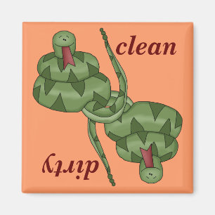 Funny Cute Snake Lover Kitchen Dishwasher Magnet