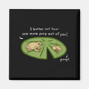 Funny Cute Spring Peeper Frogs Lilly Pad Pond Magnet