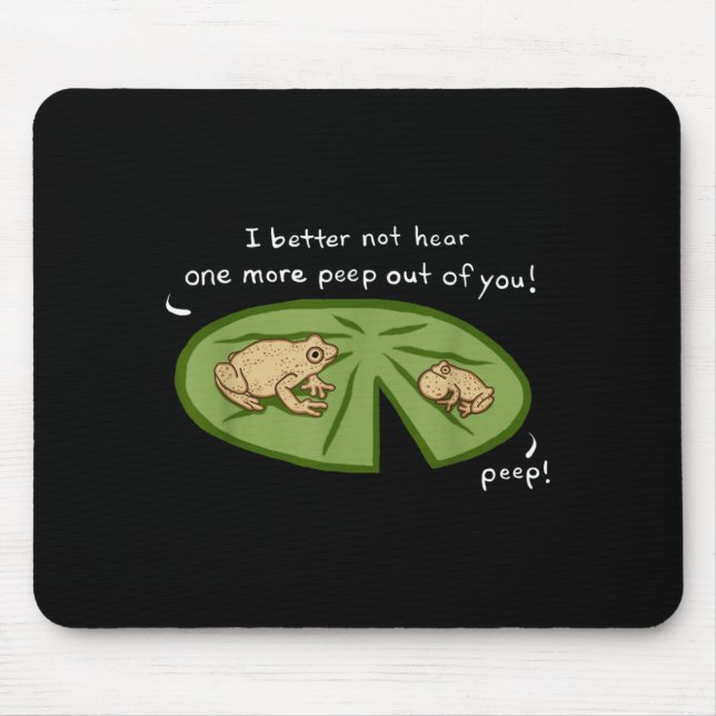 Funny Cute Spring Peeper Frogs Lilly Pad Pond Mouse Mat (Front)