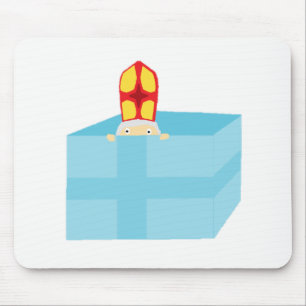 Funny Cute St. Nicholas Dutch Sinterklaas Kids Art Mouse Mat