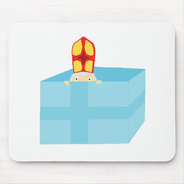 Funny Cute St. Nicholas Dutch Sinterklaas Kids Art Mouse Mat (Front)