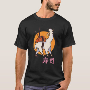 Funny Cute Sushi Llama. Japanese Alpaca Sushi T-Shirt