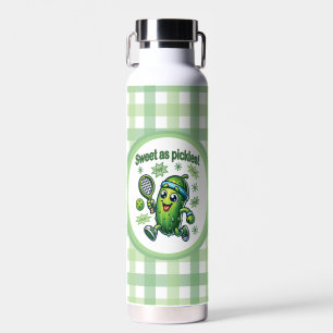 Funny Cute Sweet as Pickles Pickleball Water Bottle