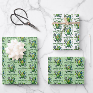 Funny Cute Sweet as Pickles Pickleball Wrapping Paper Sheet